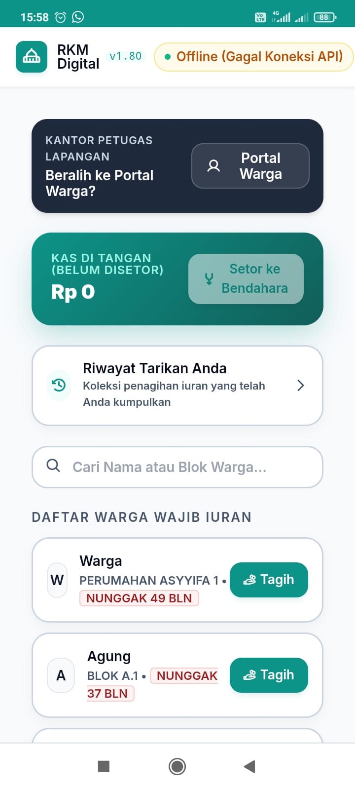 Aplikasi Petugas Penagih Lapangan